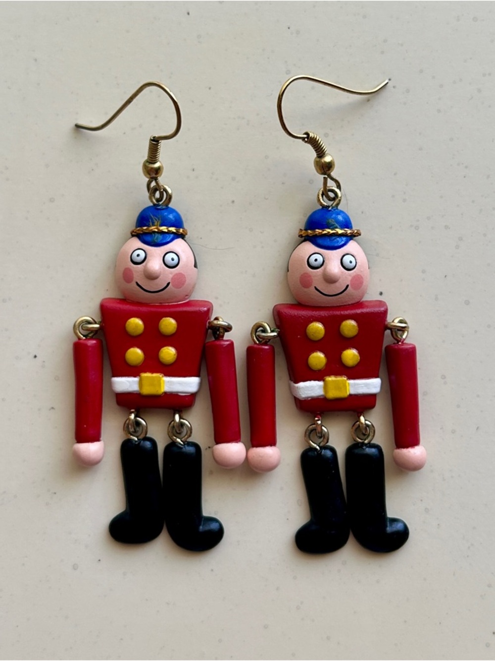 Vintage Hallmark Toy Soldier Dangle Earrings